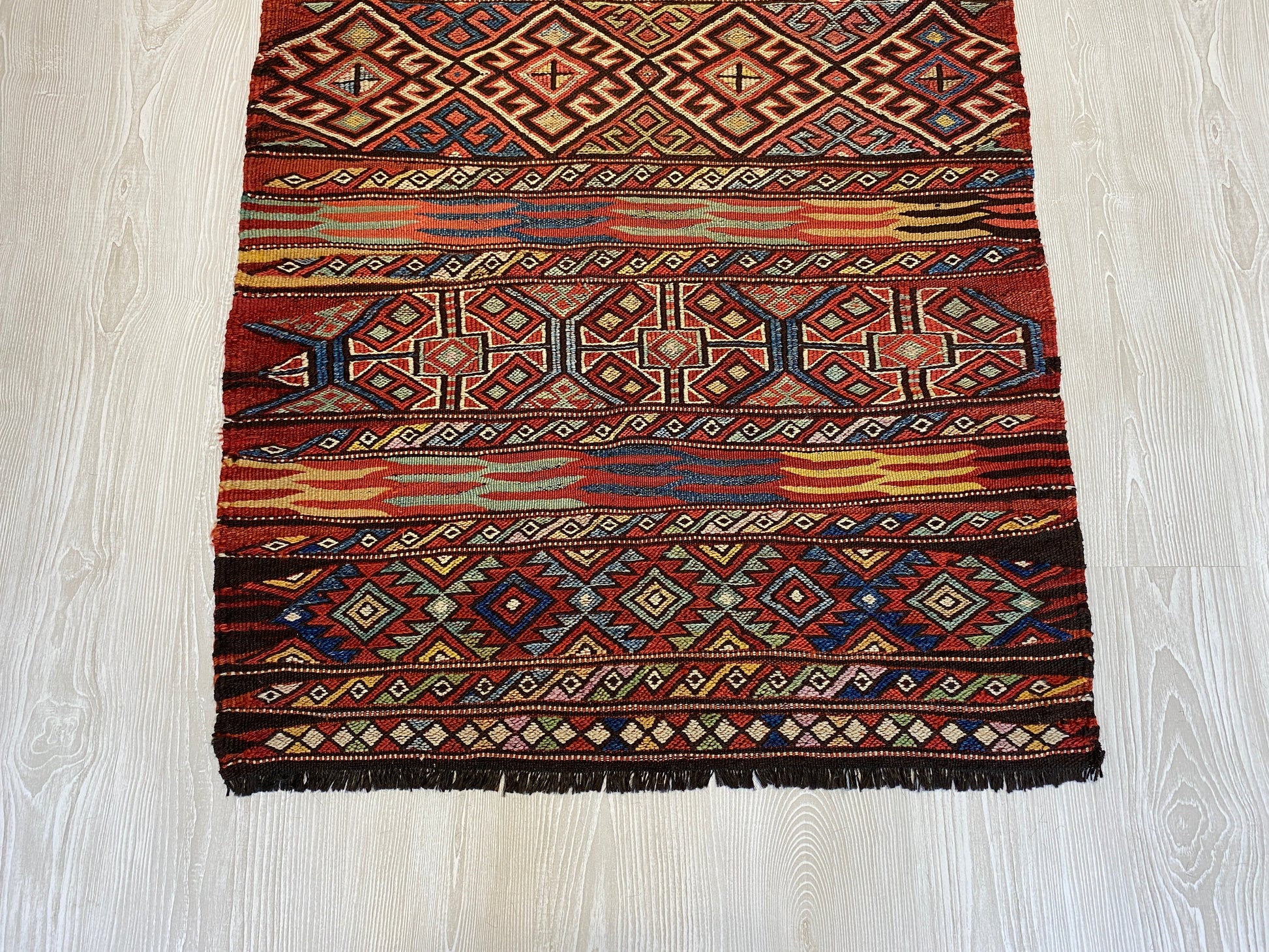 Collectable Tribal Nomadic Soumak Kilim Rug - Kilim Art Gallery