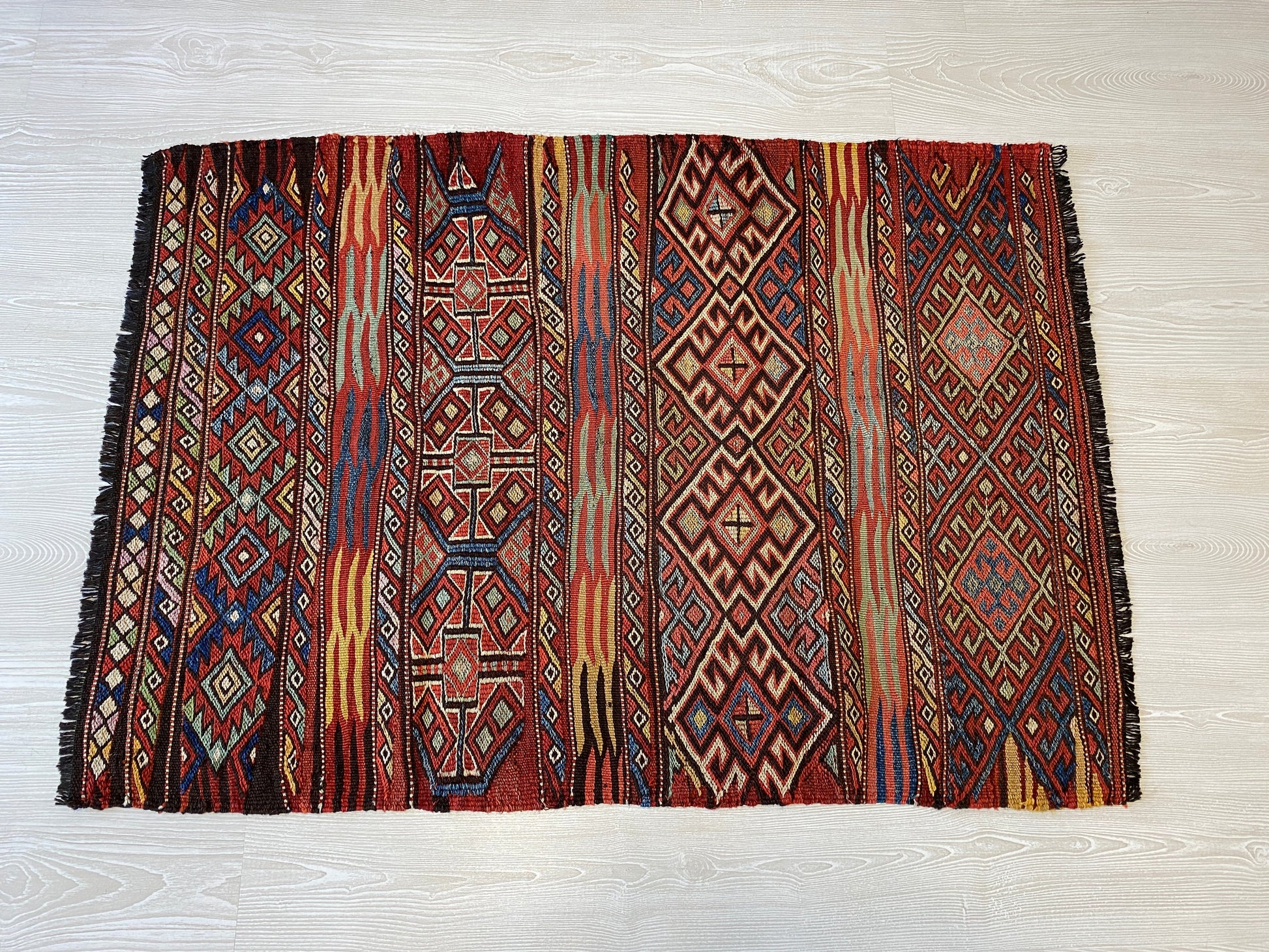 Collectable Tribal Nomadic Soumak Kilim Rug - Kilim Art Gallery