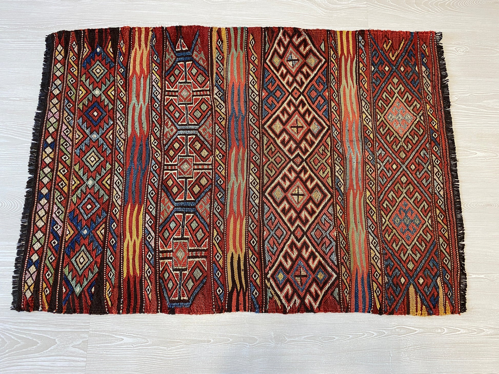 Collectable Tribal Nomadic Soumak Kilim Rug - Kilim Art Gallery