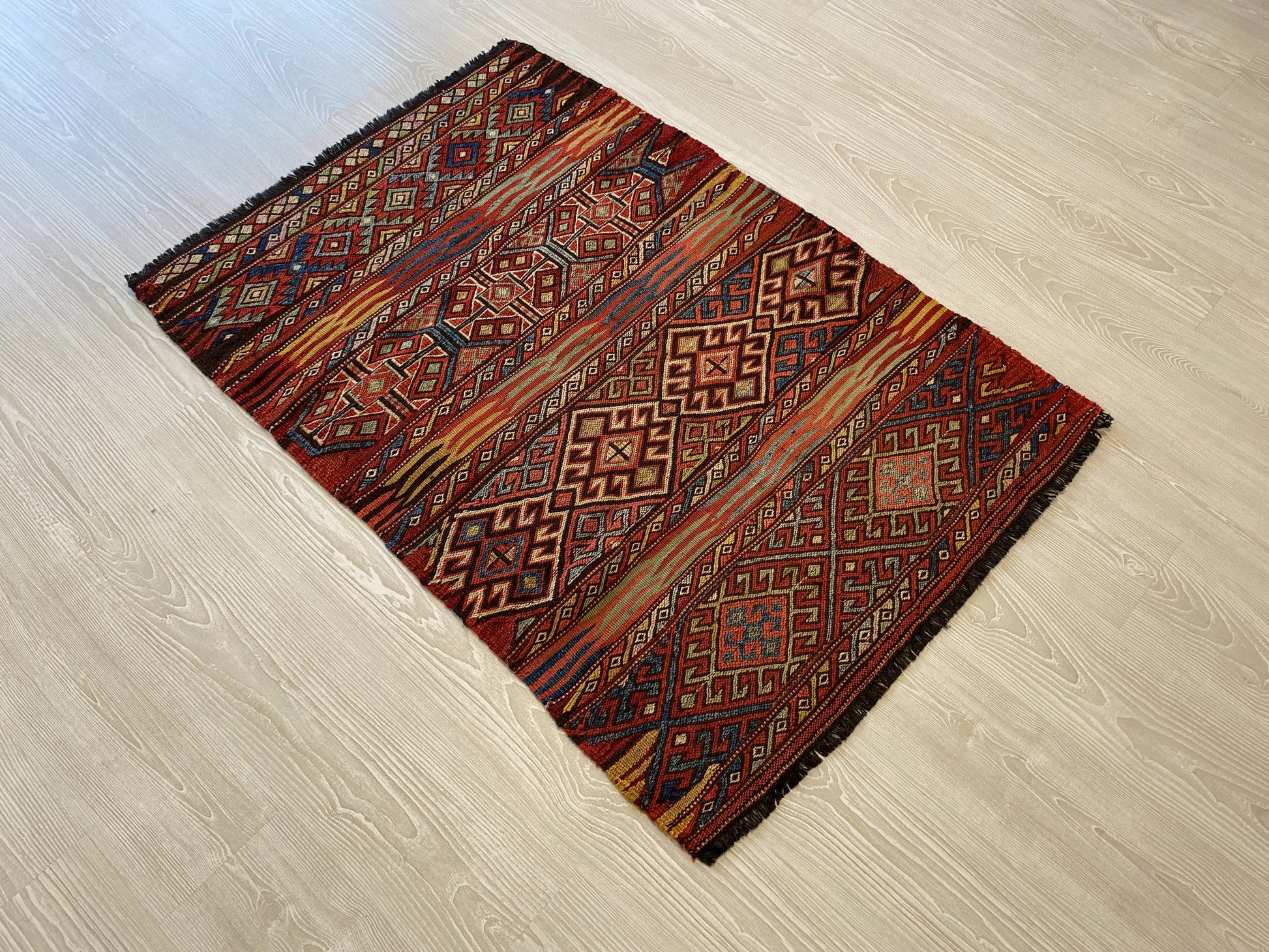 Collectable Tribal Nomadic Soumak Kilim Rug - Kilim Art Gallery