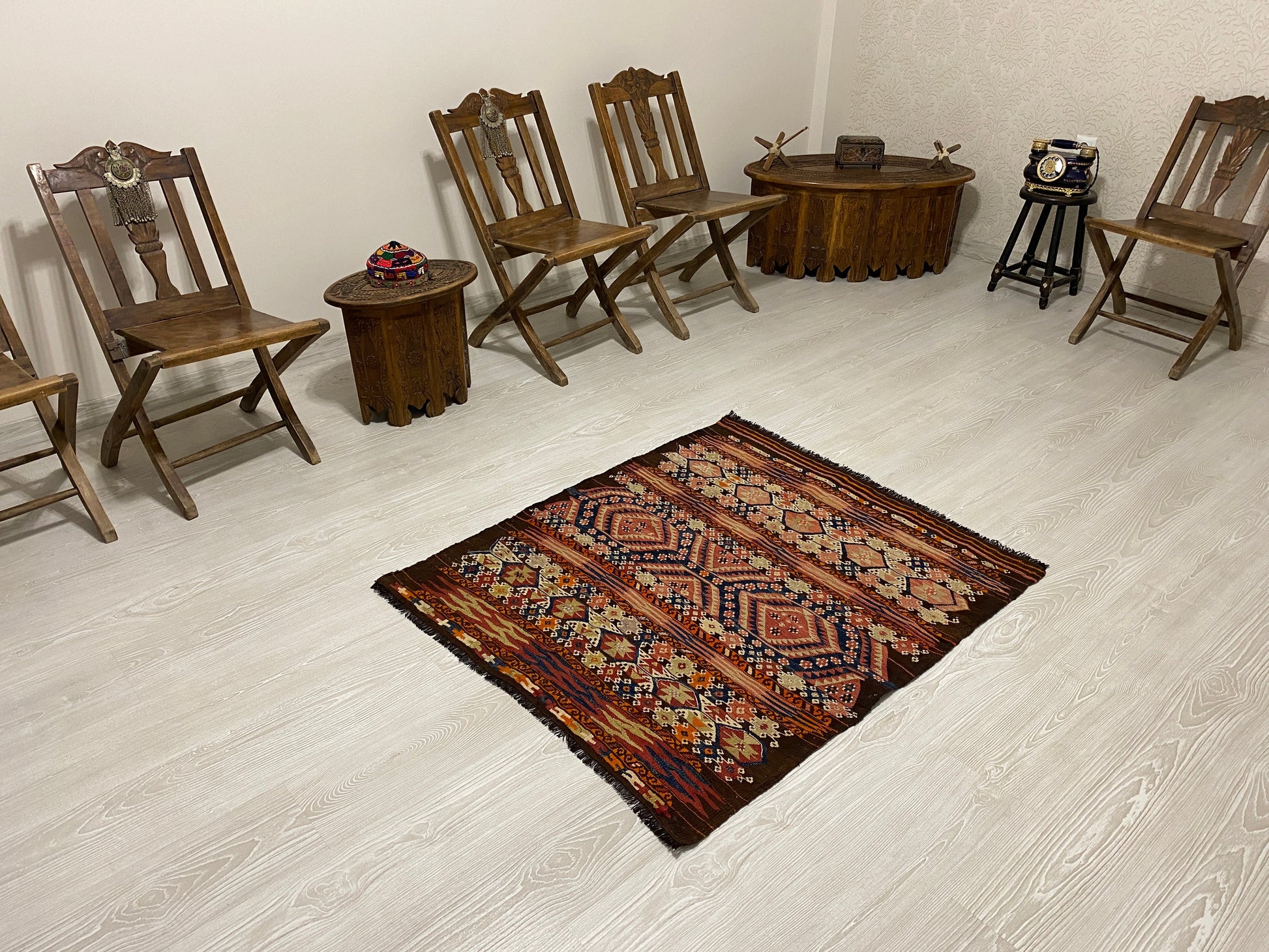 Collectable Turkish Nomadic Kilim - Kilim Art Gallery