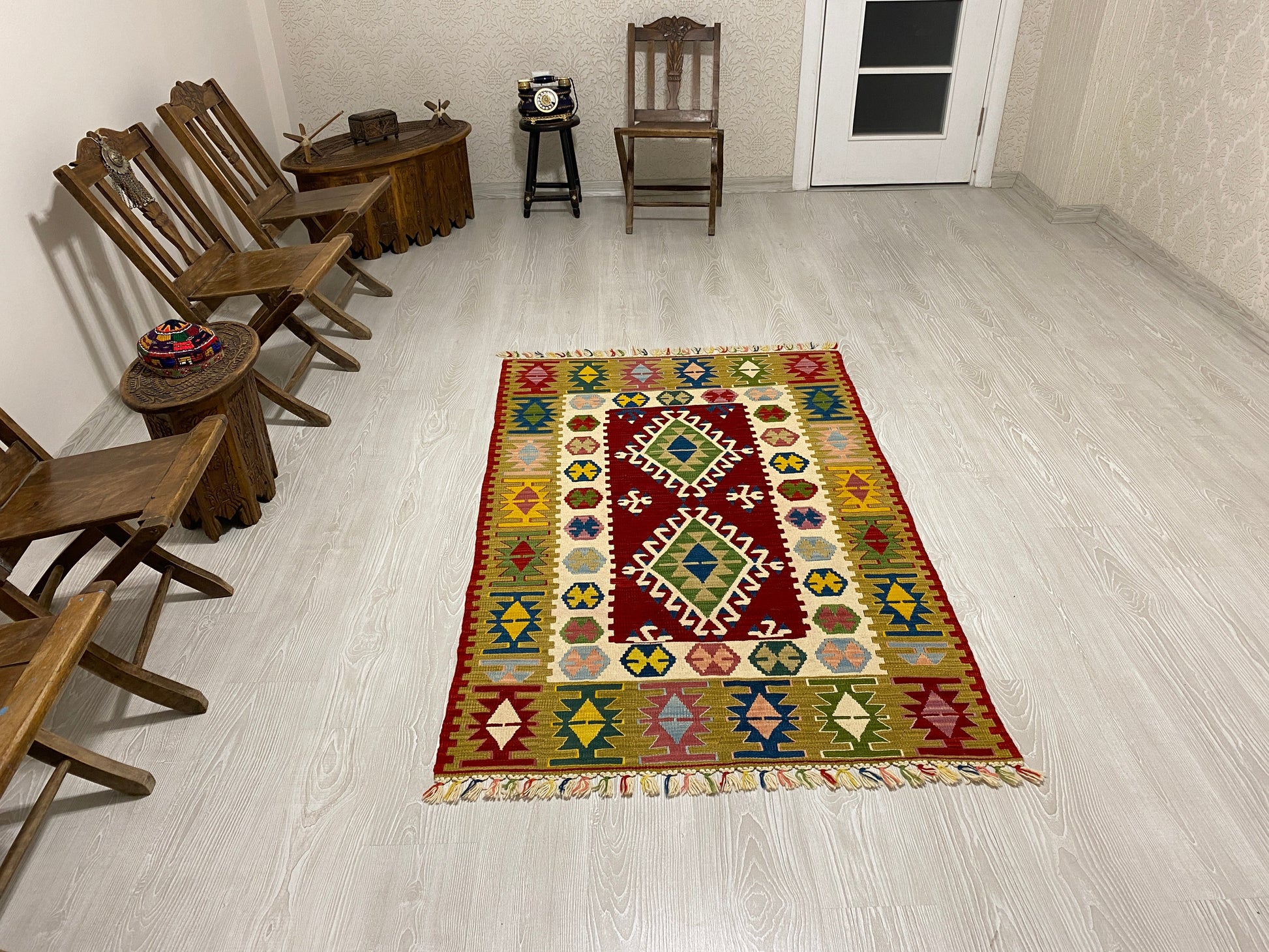 Colorful Best Quality New Turkish Kayseri Kilim - Kilim Art Gallery