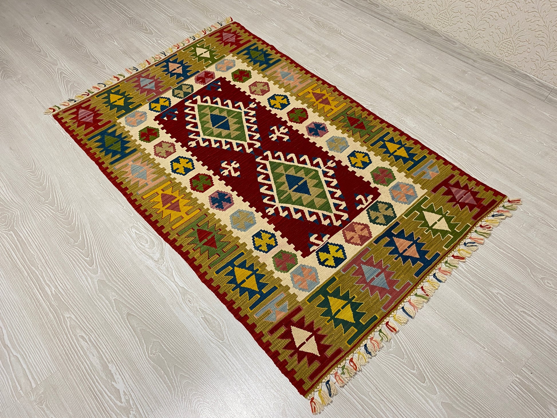 Colorful Best Quality New Turkish Kayseri Kilim - Kilim Art Gallery