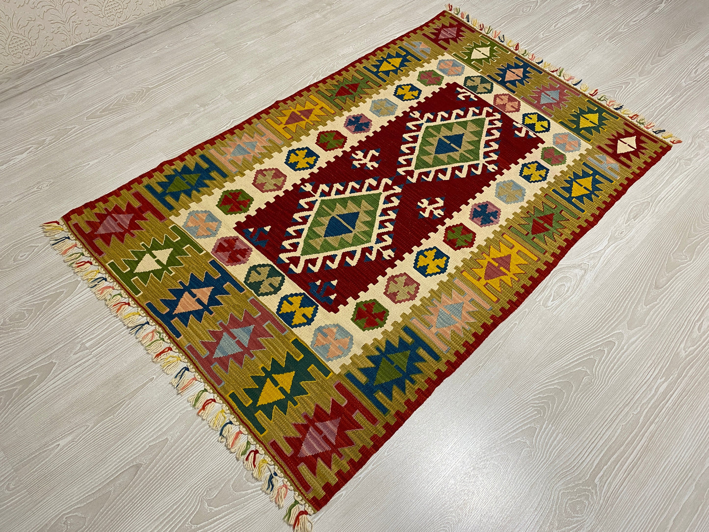 Colorful Best Quality New Turkish Kayseri Kilim - Kilim Art Gallery
