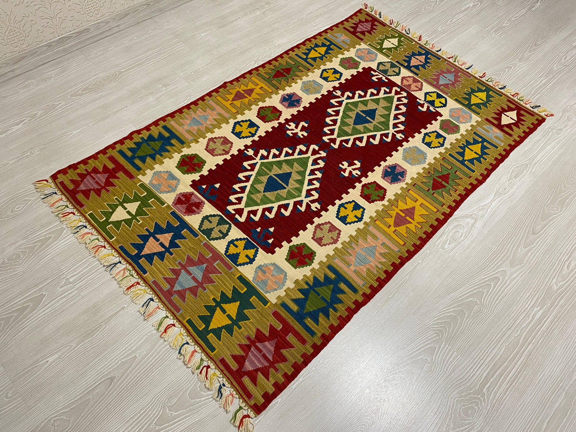 Colorful Best Quality New Turkish Kayseri Kilim - Kilim Art Gallery