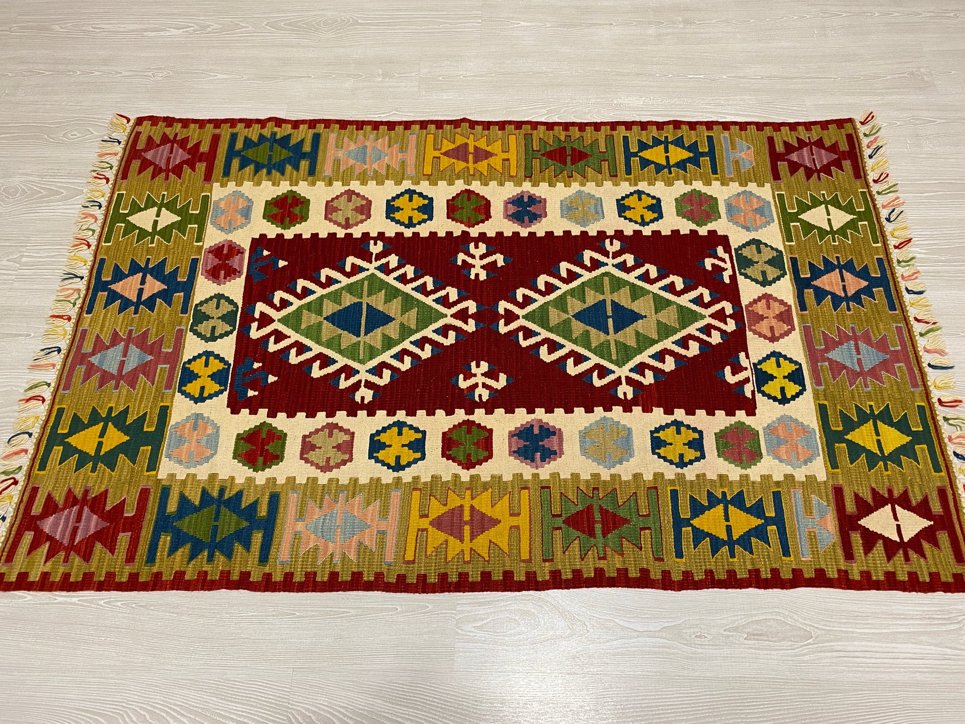 Colorful Best Quality New Turkish Kayseri Kilim - Kilim Art Gallery