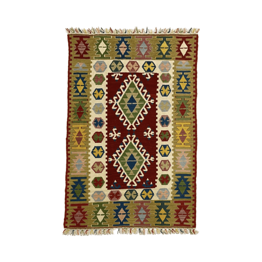 Colorful Best Quality New Turkish Kayseri Kilim - Kilim Art Gallery