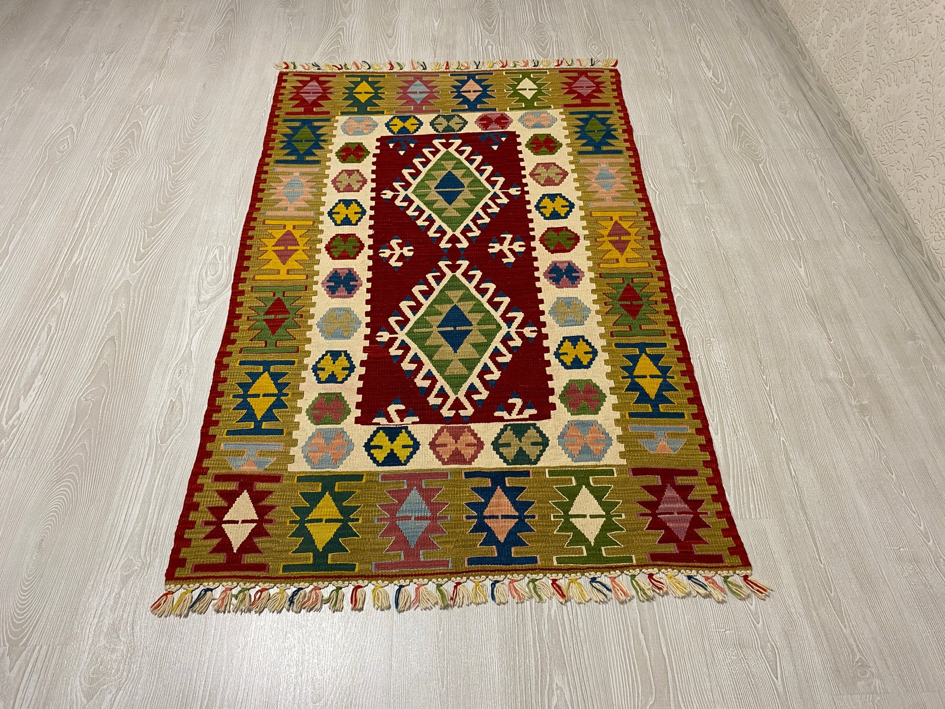 Colorful Best Quality New Turkish Kayseri Kilim - Kilim Art Gallery