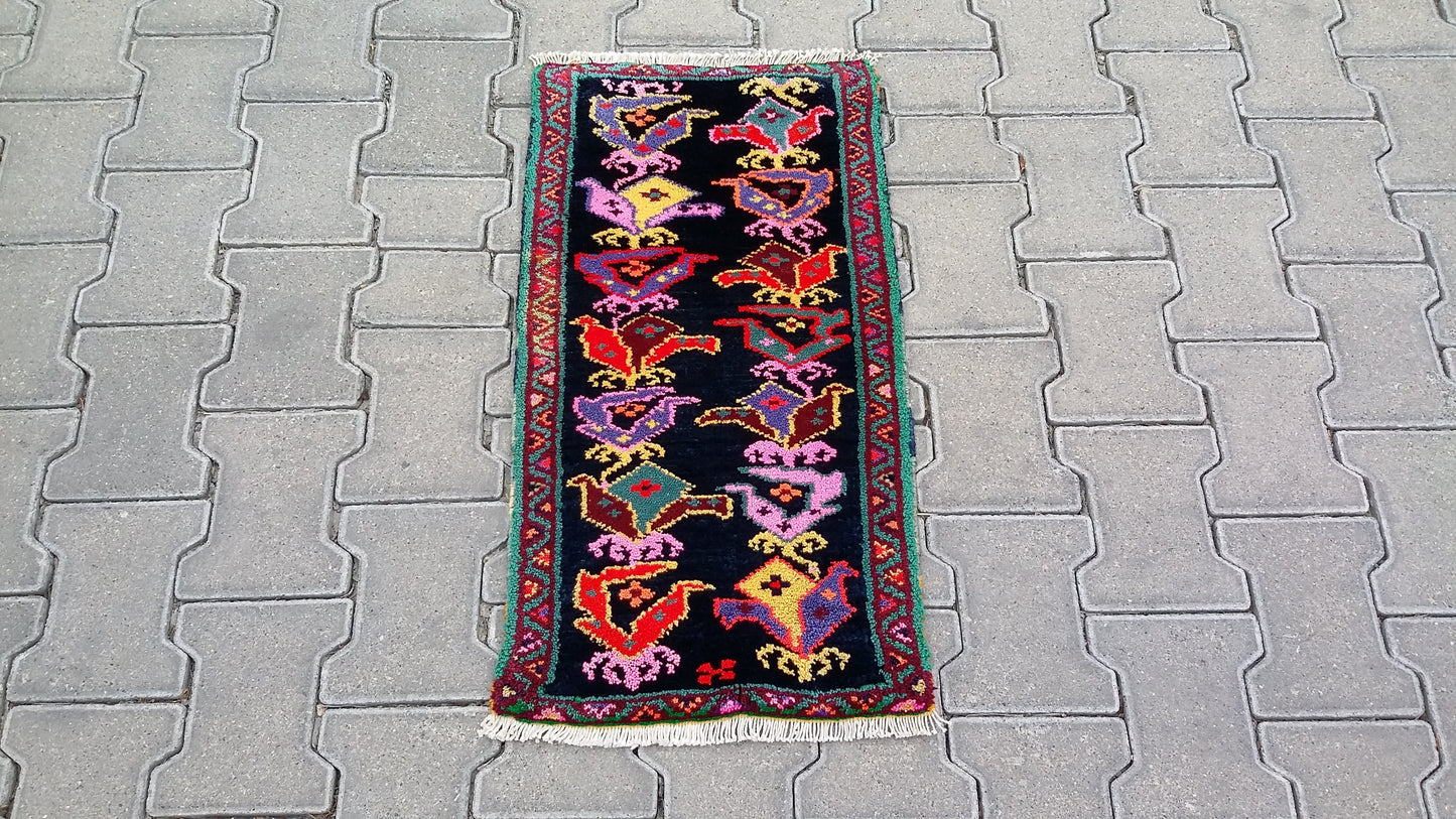 Colorful Small Tribal Carpet Yastik Rug - Kilim Art Gallery