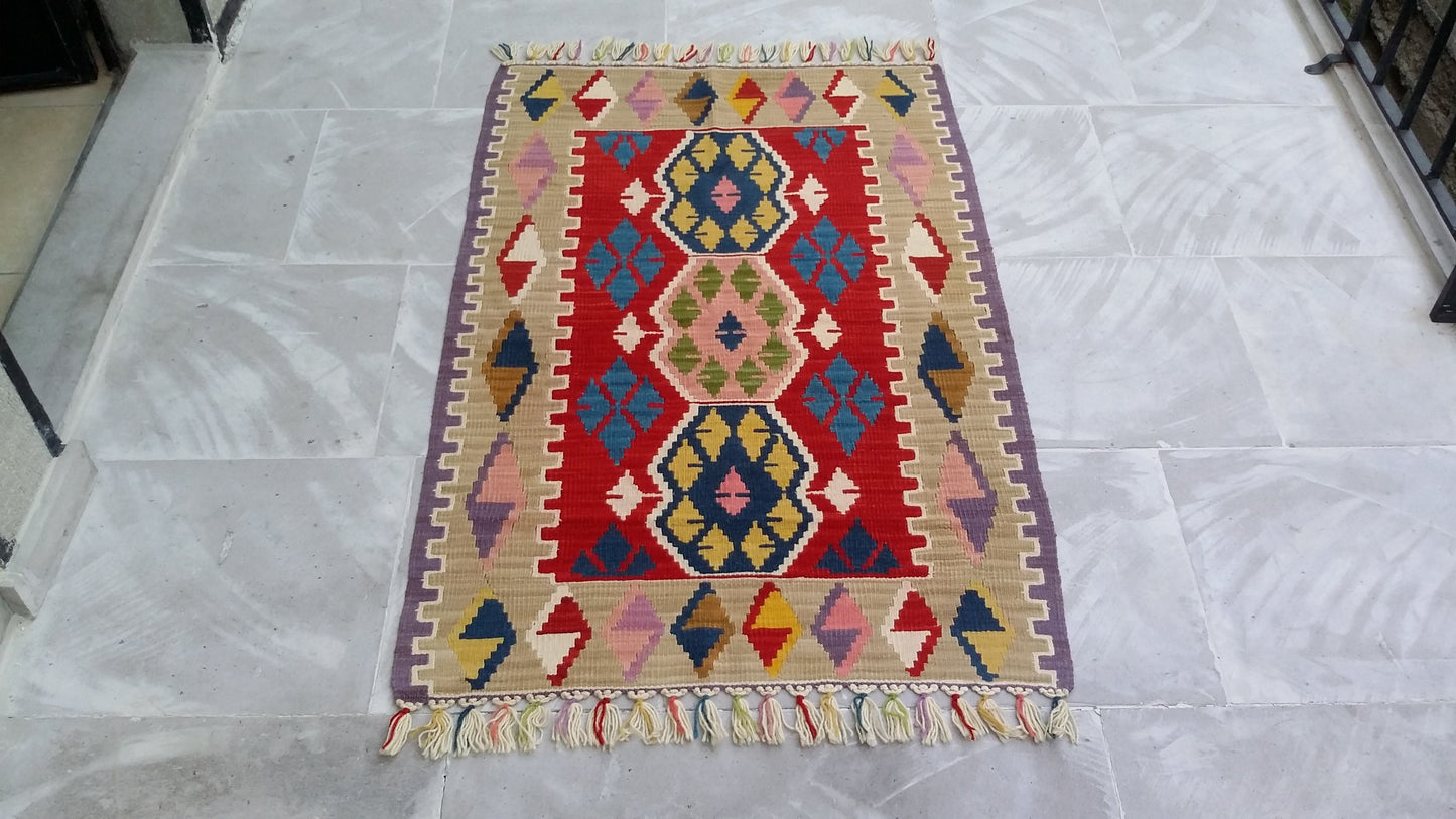Colorful Turkish Kilim - Kilim Art Gallery