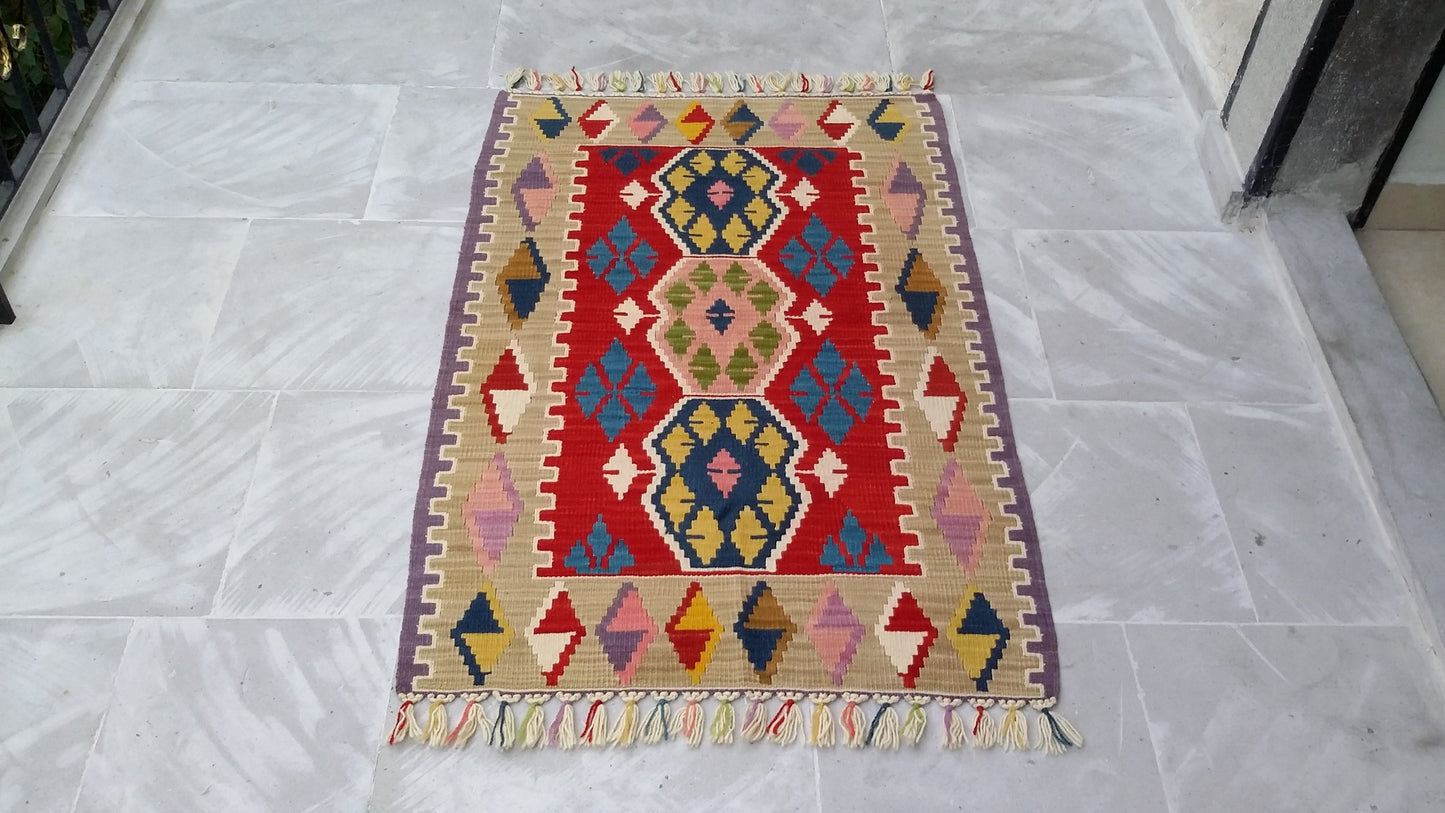Colorful Turkish Kilim - Kilim Art Gallery
