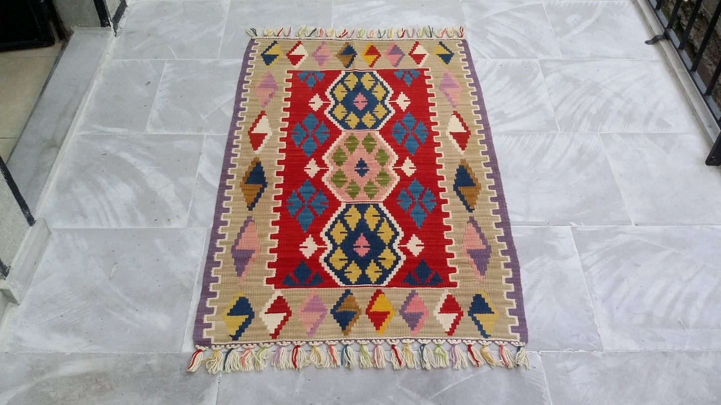 Colorful Turkish Kilim - Kilim Art Gallery