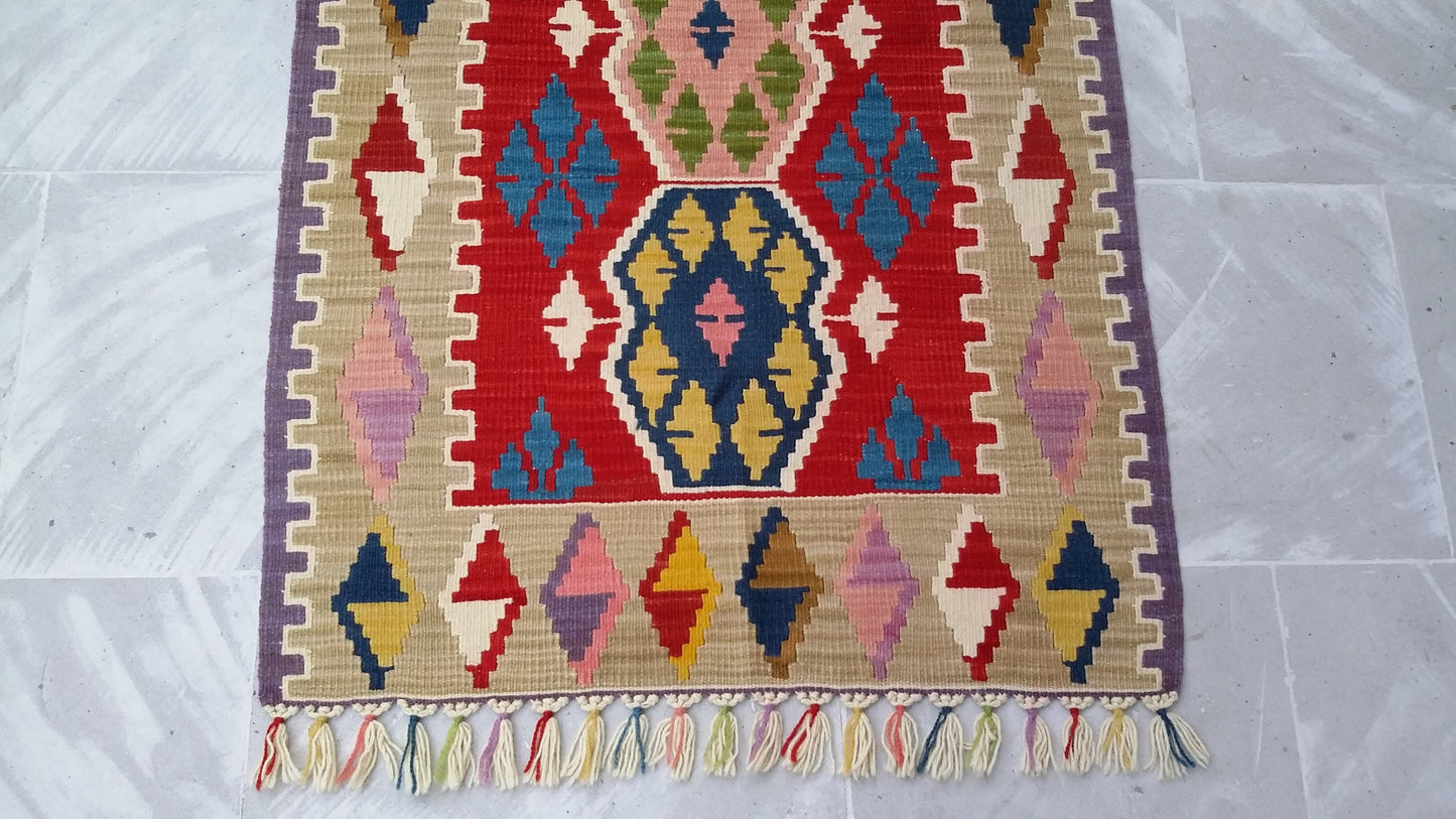 Colorful Turkish Kilim - Kilim Art Gallery