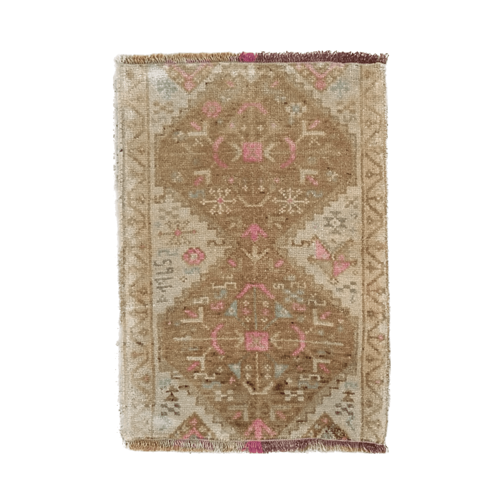 Dated Small Tribal Muted Rug Doormat - Kilim Art Gallery