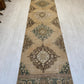 Extra Long Muted Color Turkish Oushak Runner Rug - Kilim Art Gallery