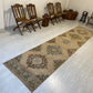 Extra Long Muted Color Turkish Oushak Runner Rug - Kilim Art Gallery