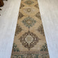 Extra Long Muted Color Turkish Oushak Runner Rug - Kilim Art Gallery