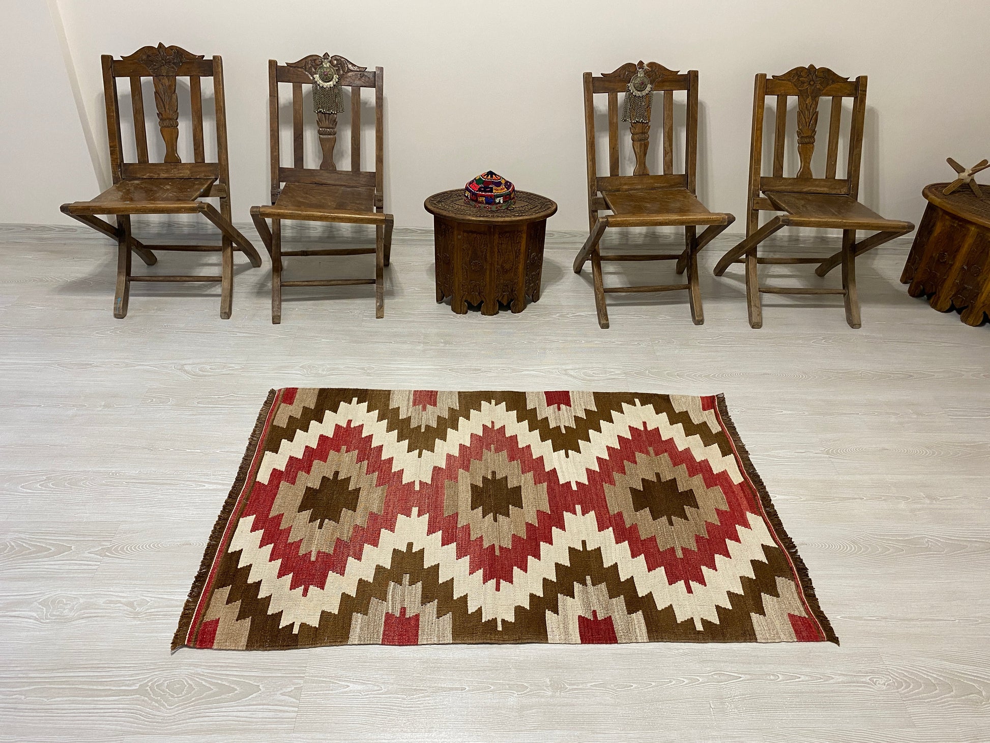 Geometric Eye Dazzler Kilim Rug - Kilim Art Gallery