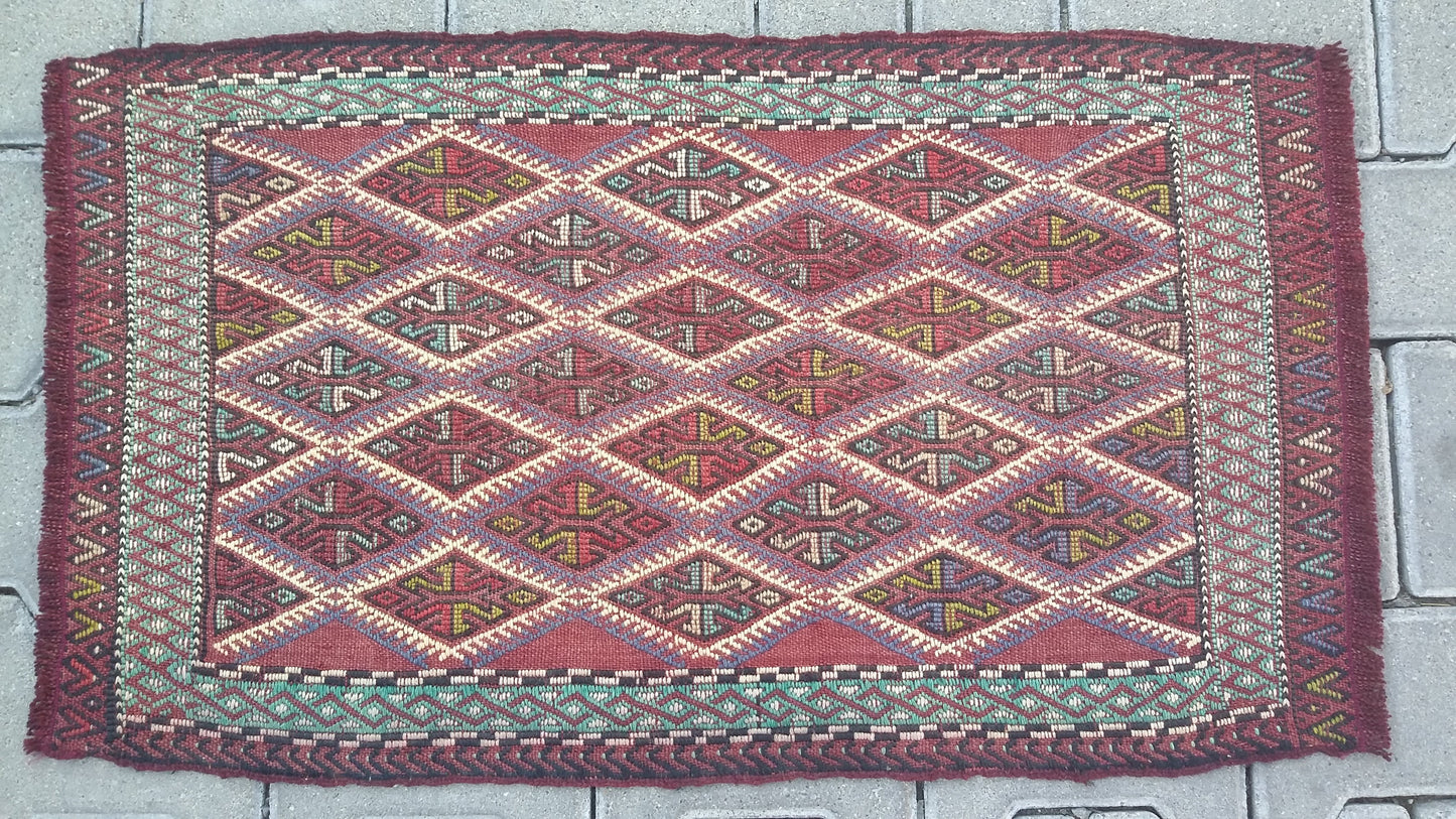 Konya Obruk Cicim Yastik Kilim Jijim - Kilim Art Gallery