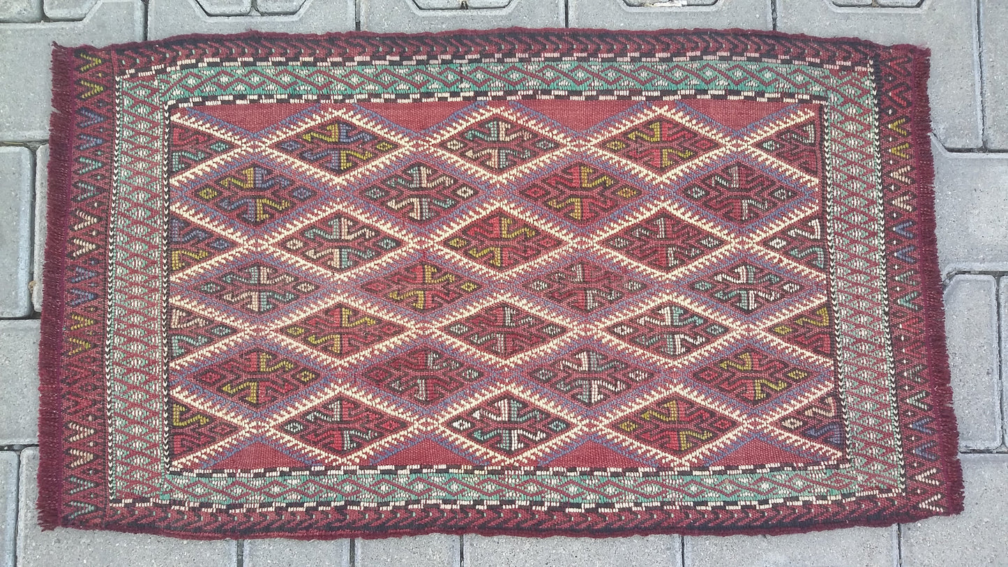 Konya Obruk Cicim Yastik Kilim Jijim - Kilim Art Gallery