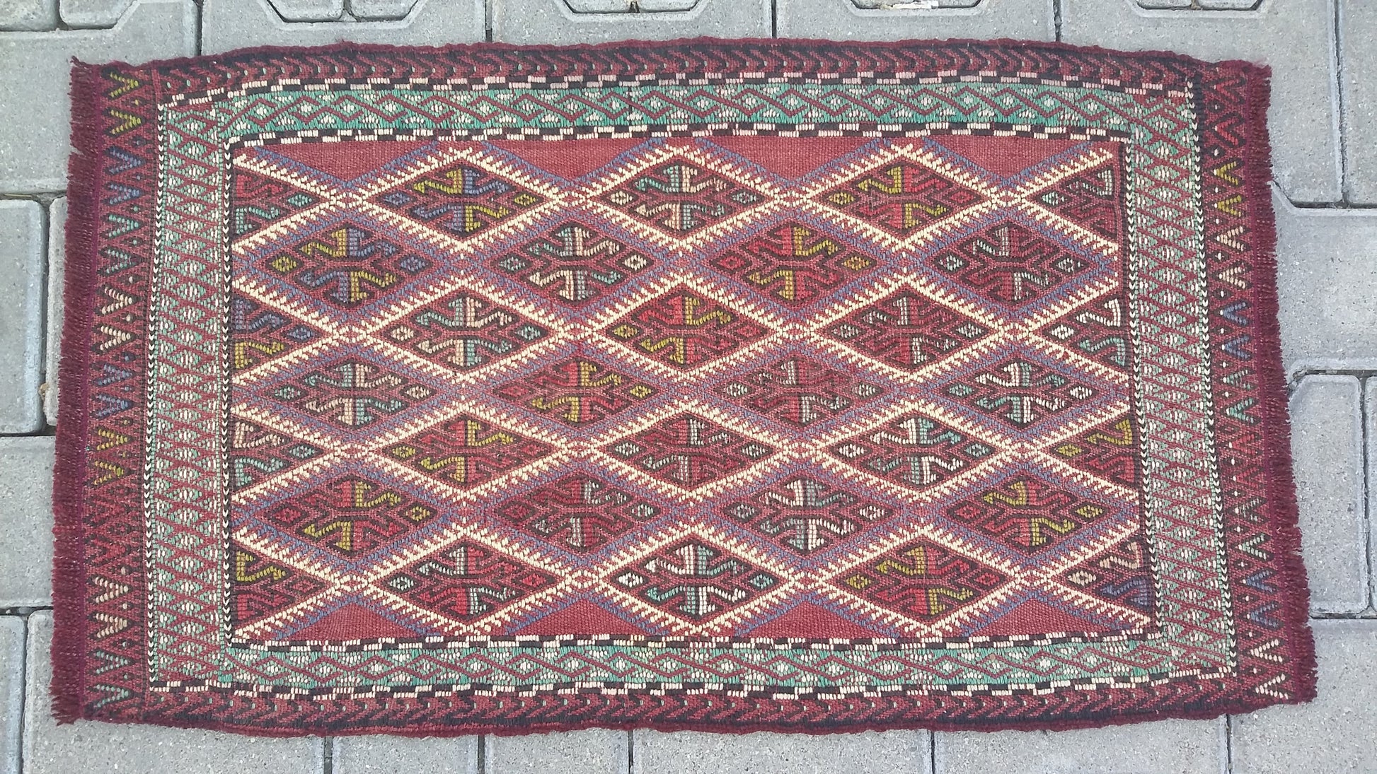 Konya Obruk Cicim Yastik Kilim Jijim - Kilim Art Gallery