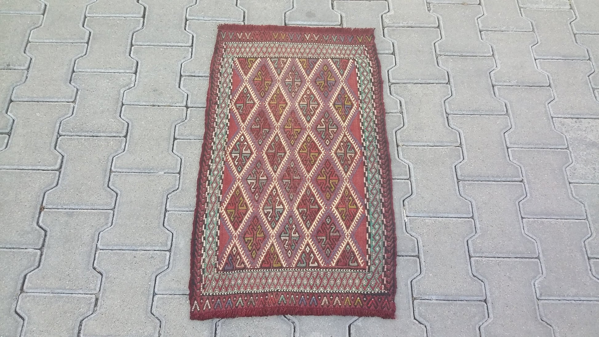 Konya Obruk Cicim Yastik Kilim Jijim - Kilim Art Gallery