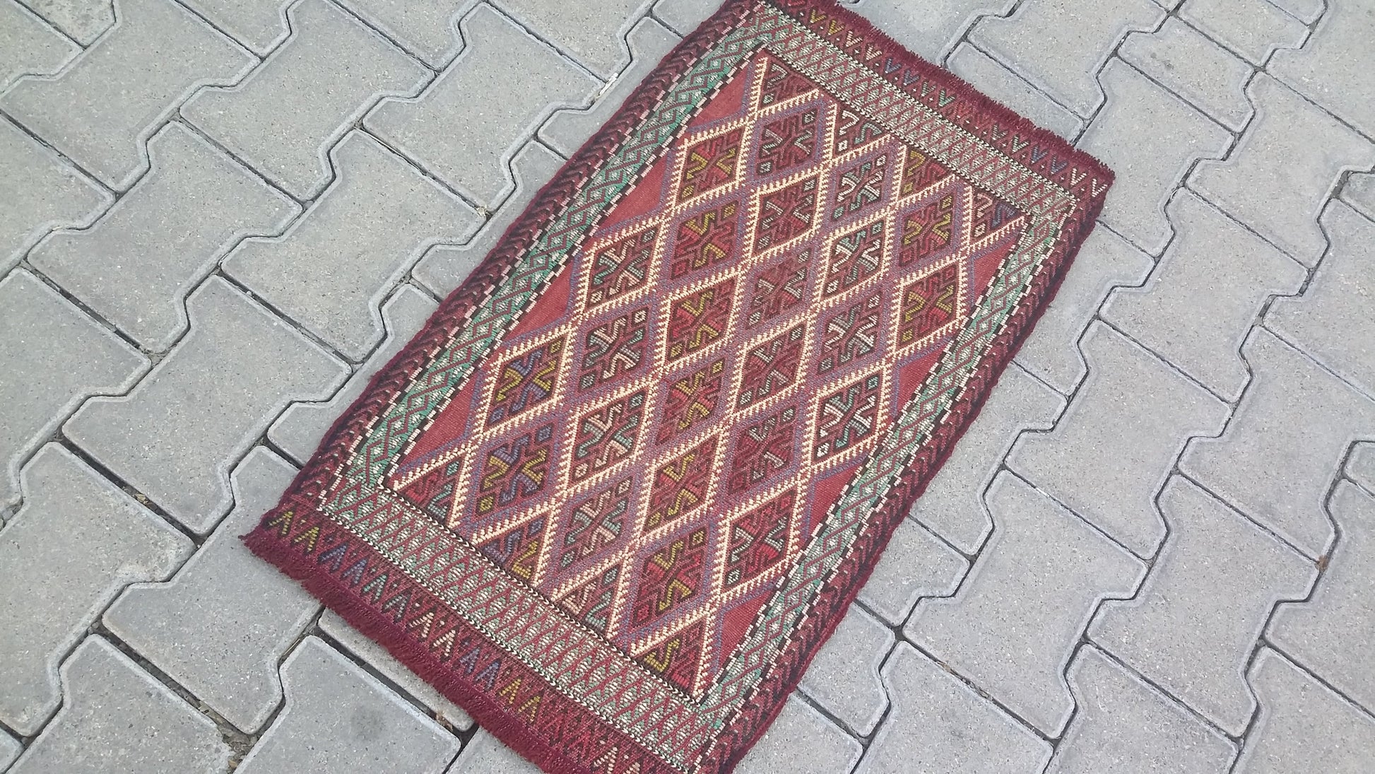Konya Obruk Cicim Yastik Kilim Jijim - Kilim Art Gallery
