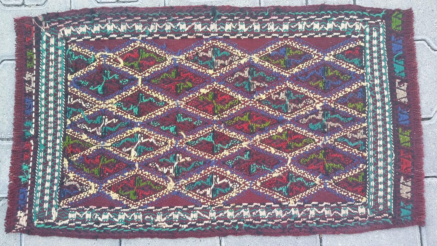 Konya Obruk Cicim Yastik Kilim Jijim - Kilim Art Gallery