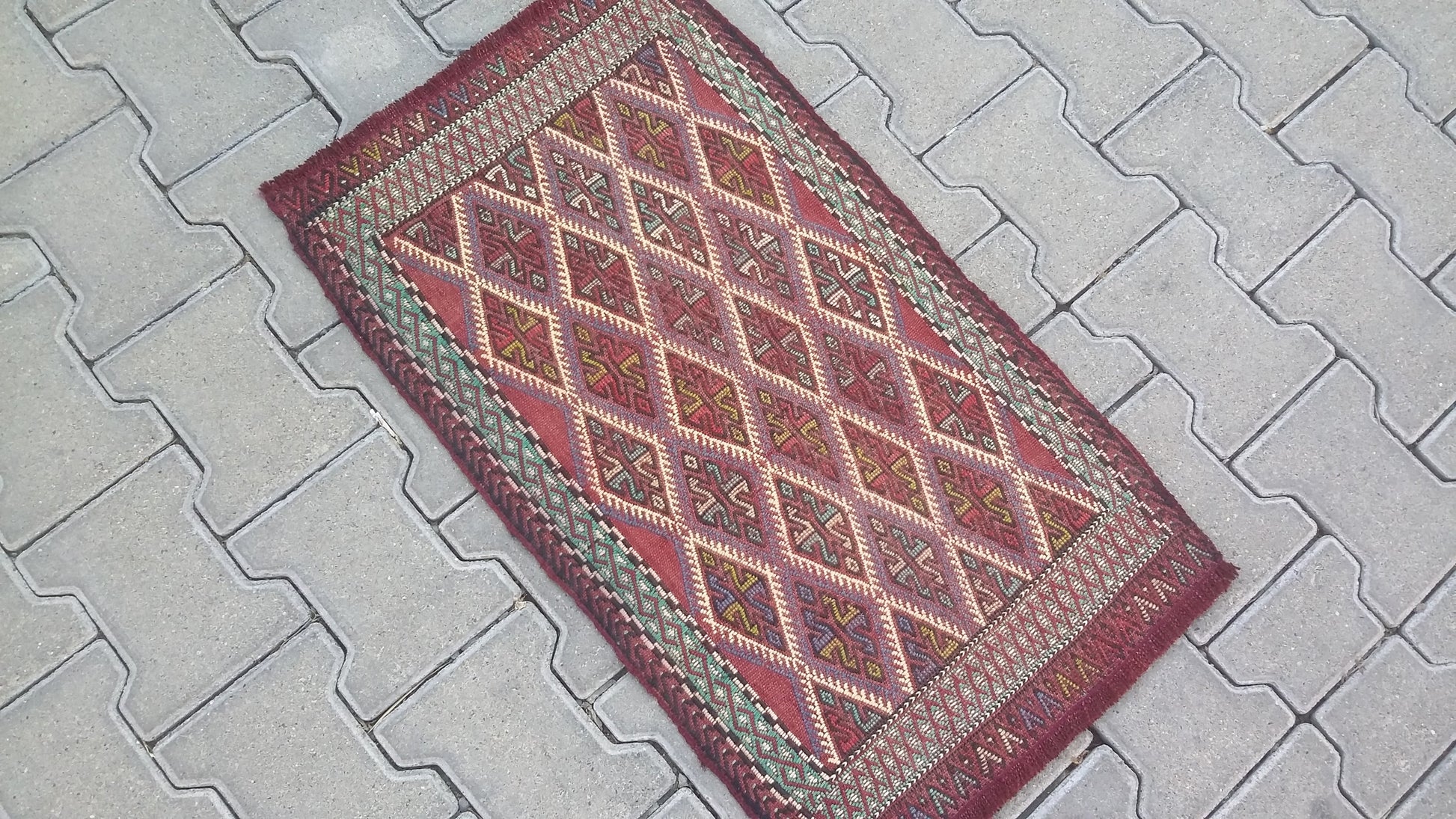 Konya Obruk Cicim Yastik Kilim Jijim - Kilim Art Gallery