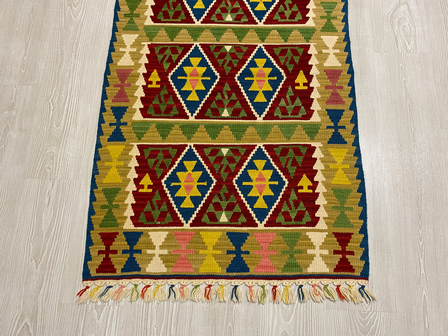 Lamb's Wool Turkish Kayseri Kilim Rug - Kilim Art Gallery