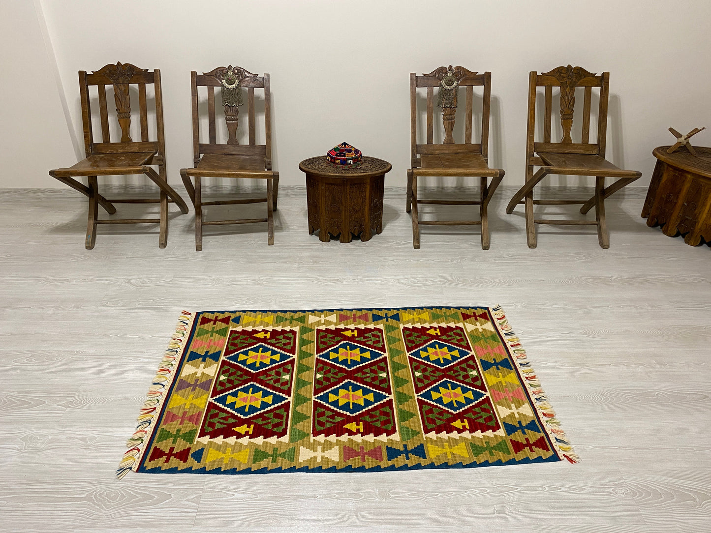 Lamb's Wool Turkish Kayseri Kilim Rug - Kilim Art Gallery