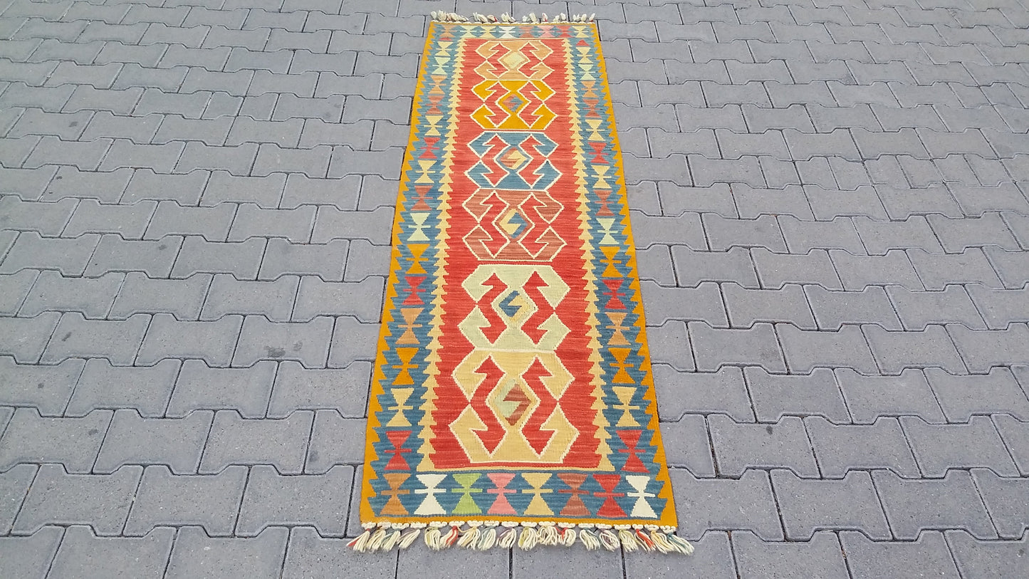 Narrow Turkish Kilim Runner Rug - Kilim Art Gallery