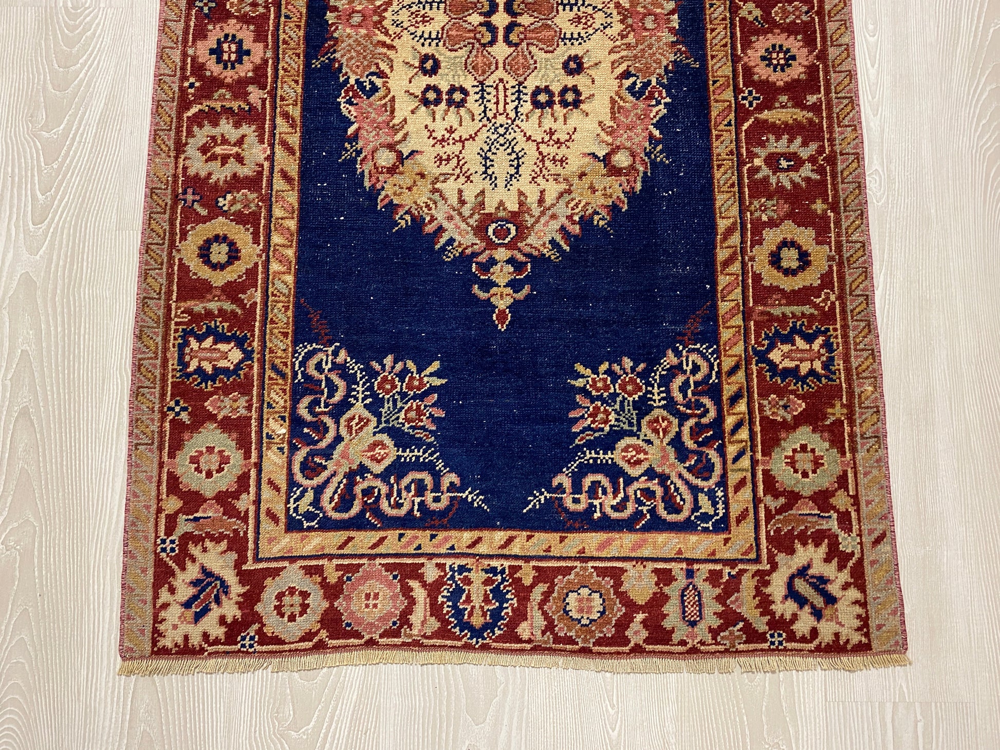Navy Blue Antique Turkish Guney Carpet Rug - Kilim Art Gallery