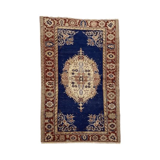 Navy Blue Antique Turkish Guney Carpet Rug - Kilim Art Gallery