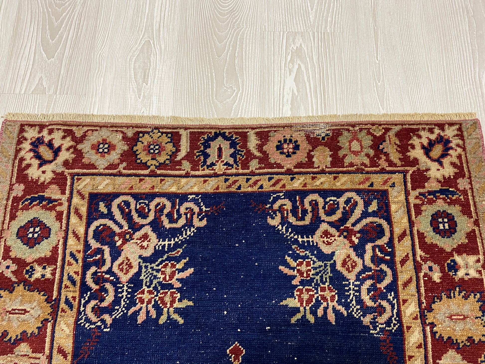 Navy Blue Antique Turkish Guney Carpet Rug - Kilim Art Gallery