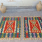 Pair of Twin Turkish Kilim Rugs - Kilim Art Gallery