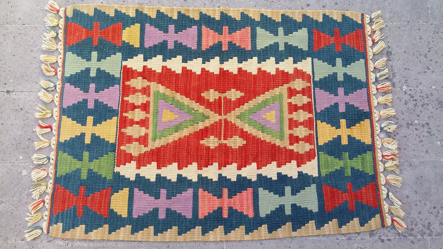 Pair of Twin Turkish Kilim Rugs - Kilim Art Gallery