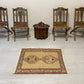 Pastel Color Small Silk Soumak Rug with Noah's Ark Design - Kilim Art Gallery