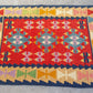 Red and Blue Turkish Kayseri Sariz Kilim Rug 3'x4' - Kilim Art Gallery