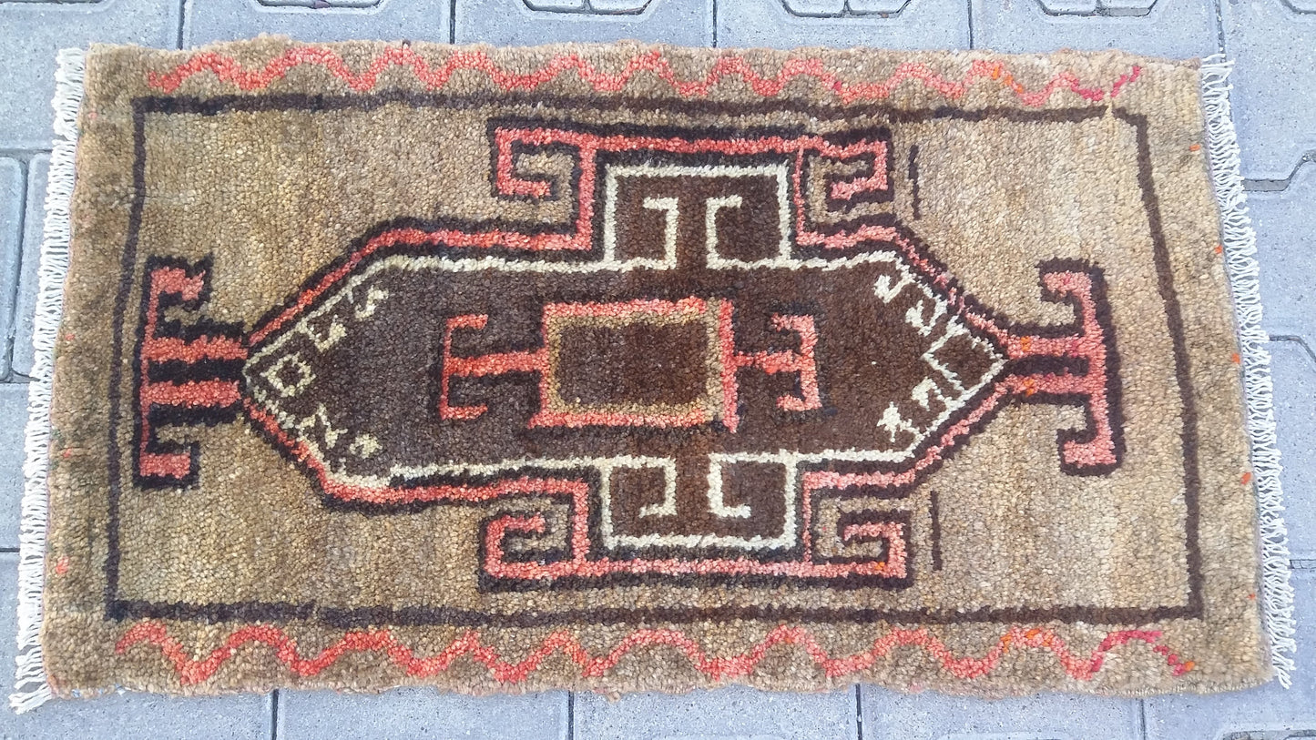 Small Tribal Primitive Caucasian Kazak Carpet Rug - Kilim Art Gallery