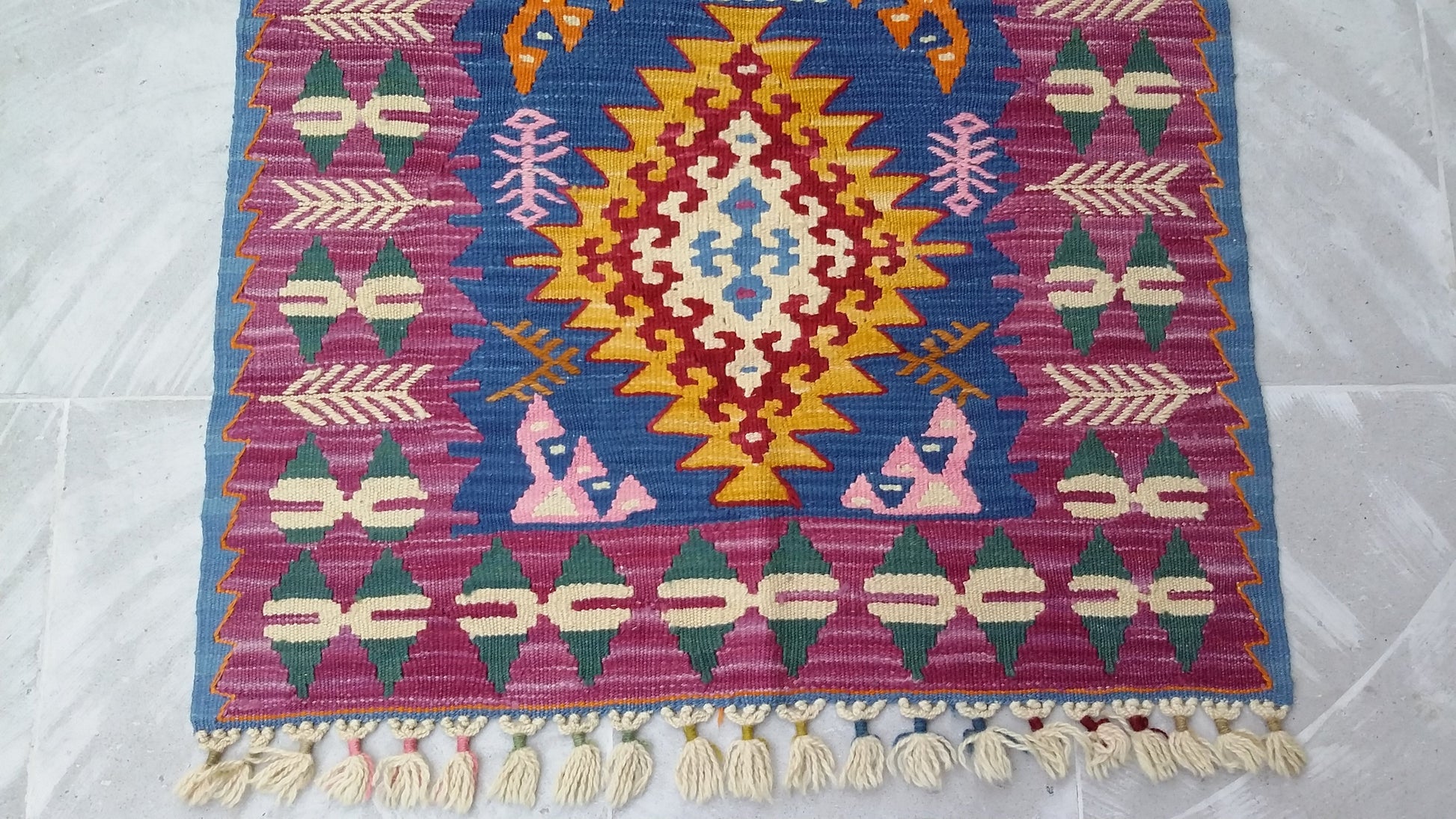 Special Turkish Kayseri Basakli Kilim - Kilim Art Gallery