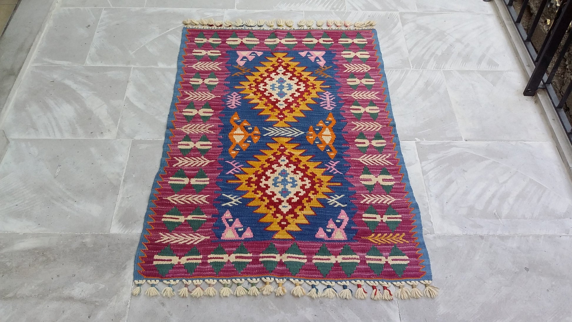 Special Turkish Kayseri Basakli Kilim - Kilim Art Gallery