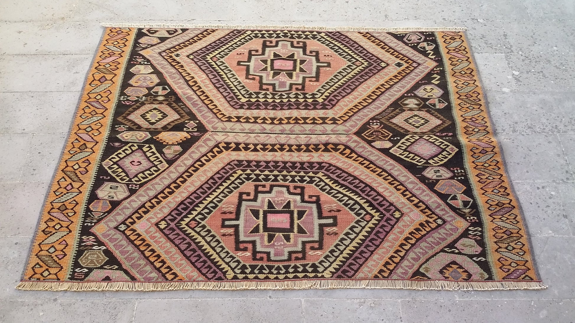 Tribal East Anatolian Erzurum Kilim Rug - Kilim Art Gallery