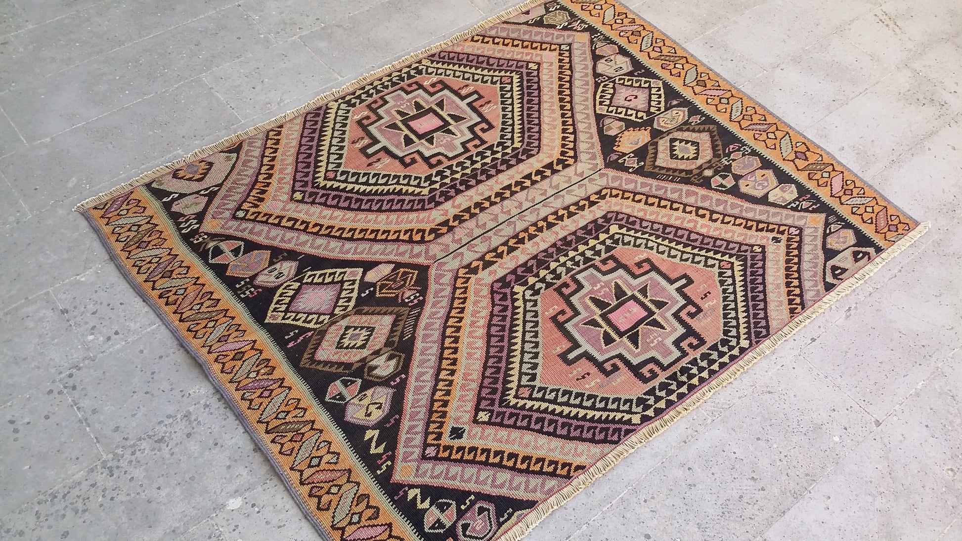 Tribal East Anatolian Erzurum Kilim Rug - Kilim Art Gallery