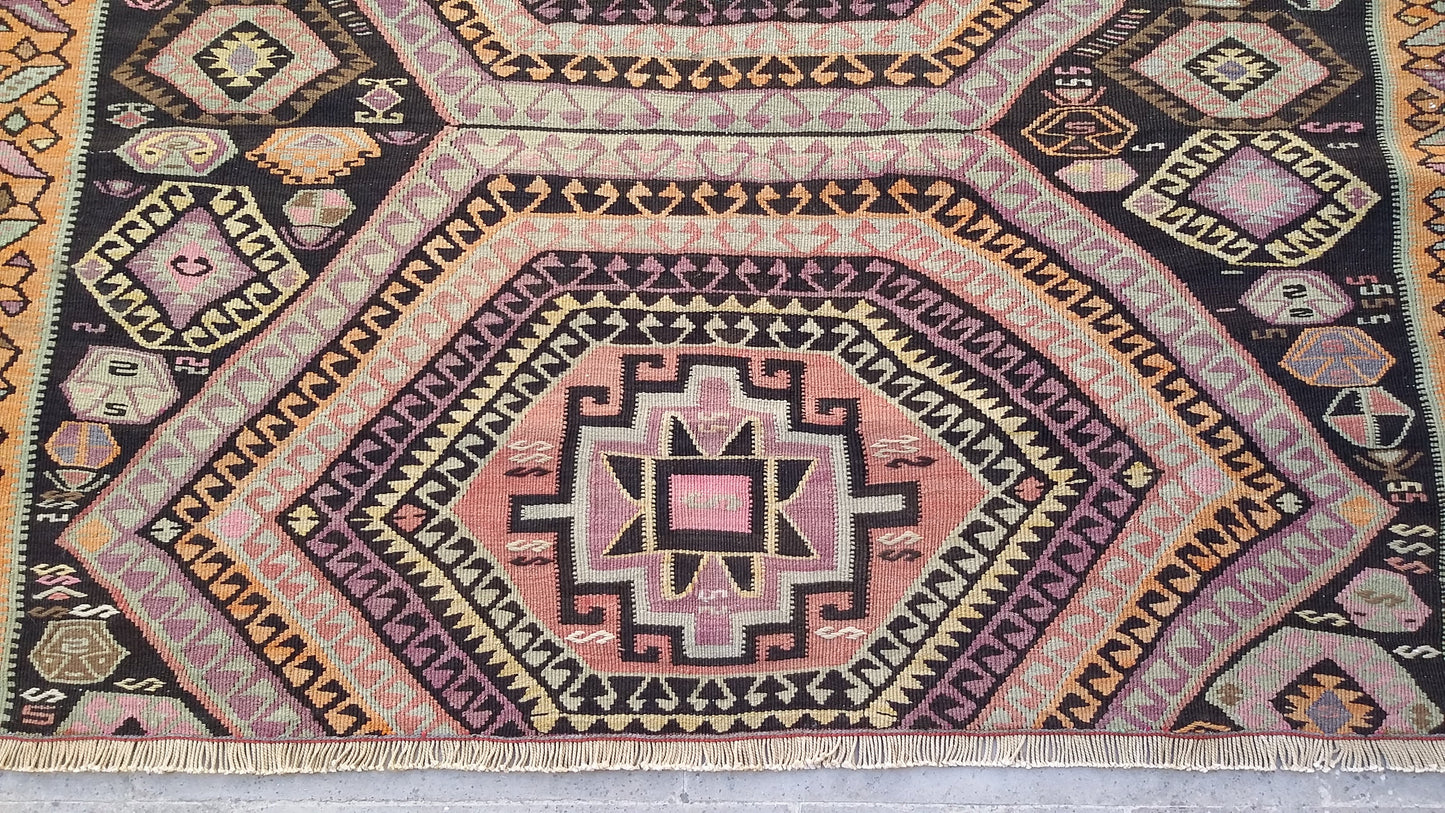 Tribal East Anatolian Erzurum Kilim Rug - Kilim Art Gallery
