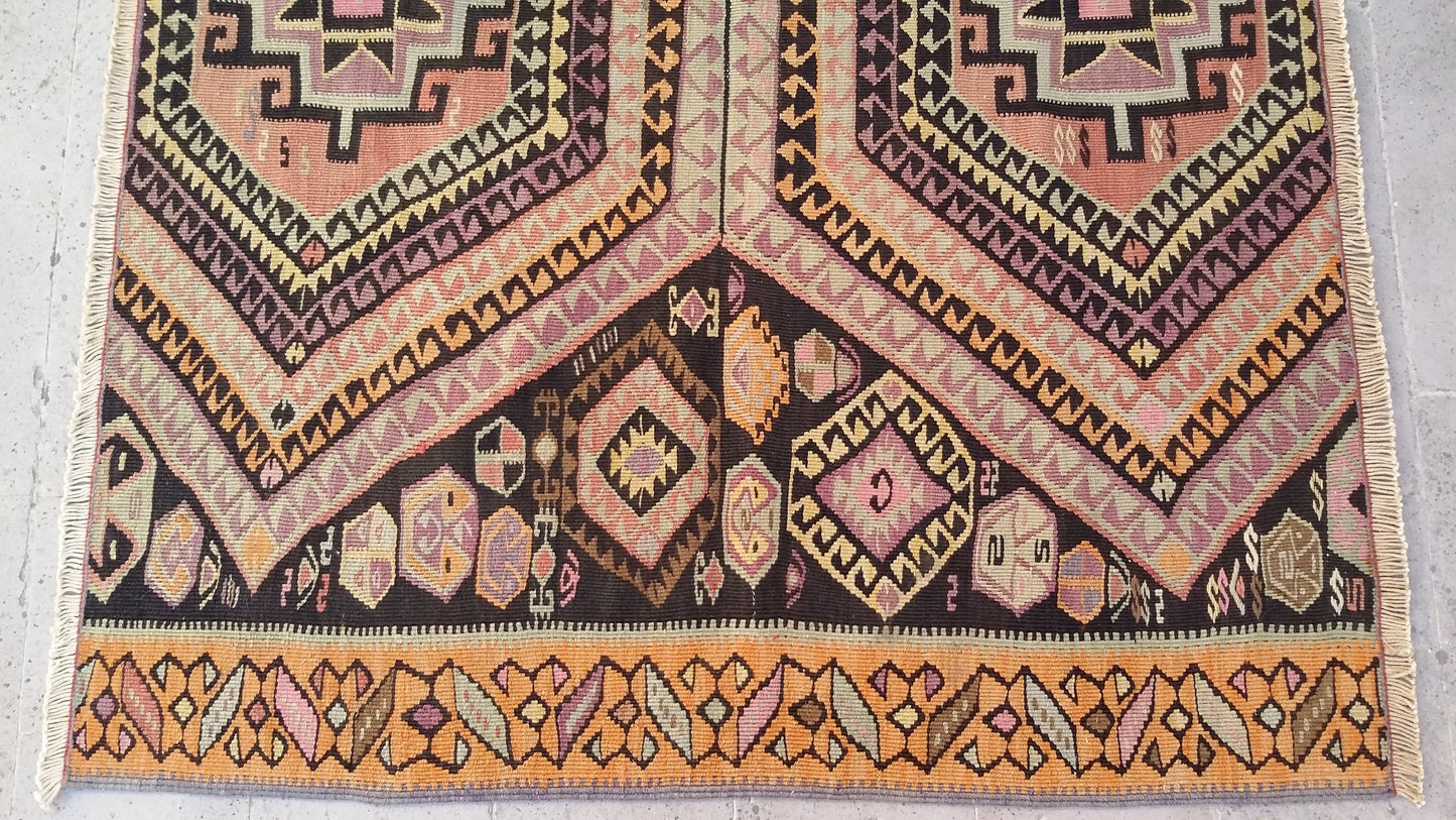 Tribal East Anatolian Erzurum Kilim Rug - Kilim Art Gallery