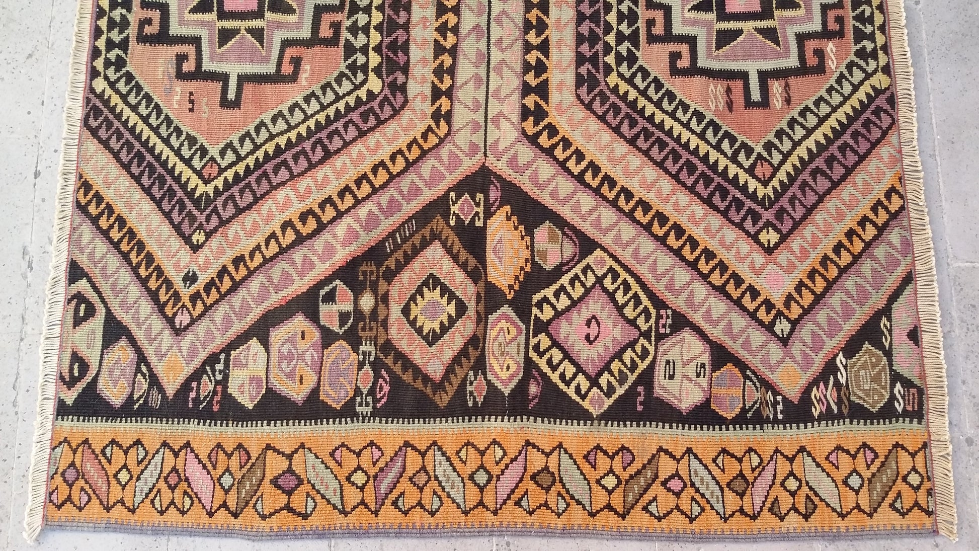 Tribal East Anatolian Erzurum Kilim Rug - Kilim Art Gallery