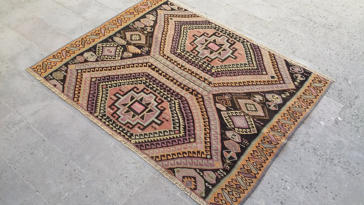 Tribal East Anatolian Erzurum Kilim Rug - Kilim Art Gallery