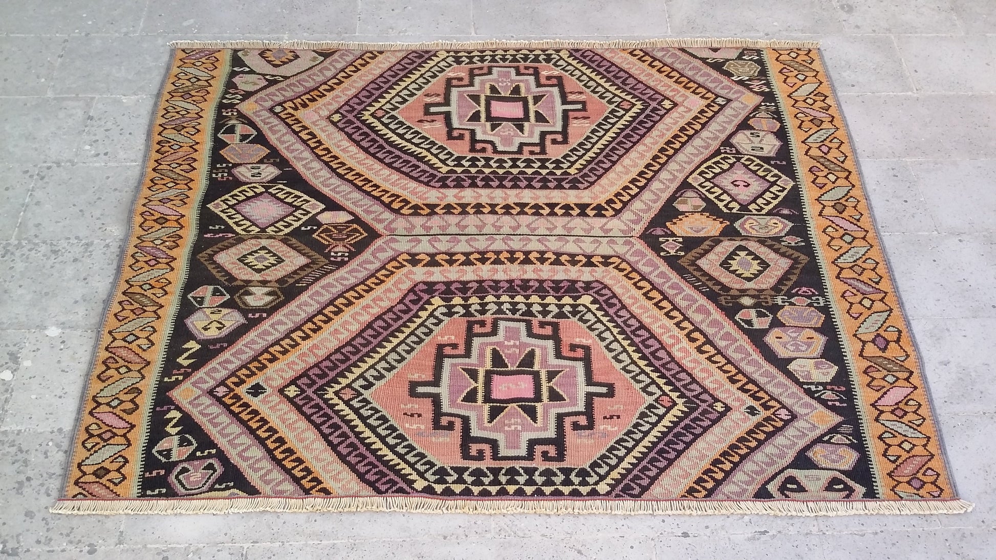 Tribal East Anatolian Erzurum Kilim Rug - Kilim Art Gallery