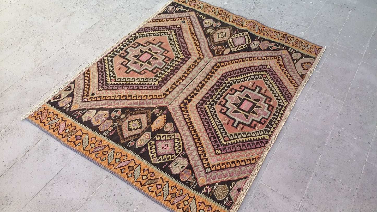 Tribal East Anatolian Erzurum Kilim Rug - Kilim Art Gallery